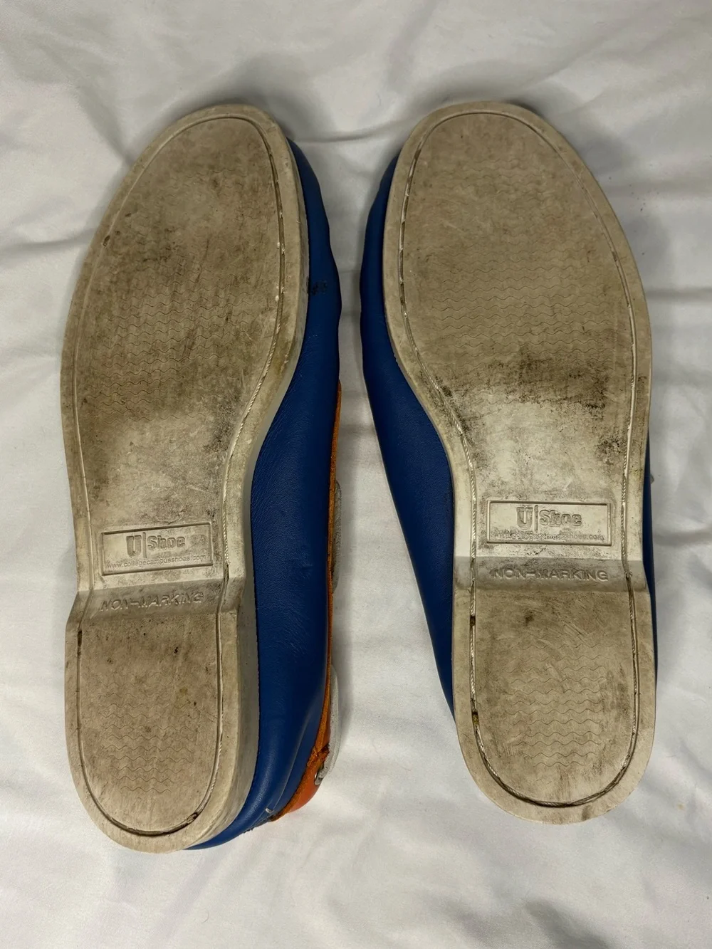 Kids Blue & Orange Boat Shoes